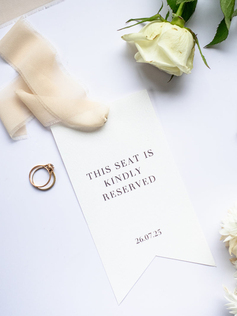 Ribbon Drop Reserved Tag