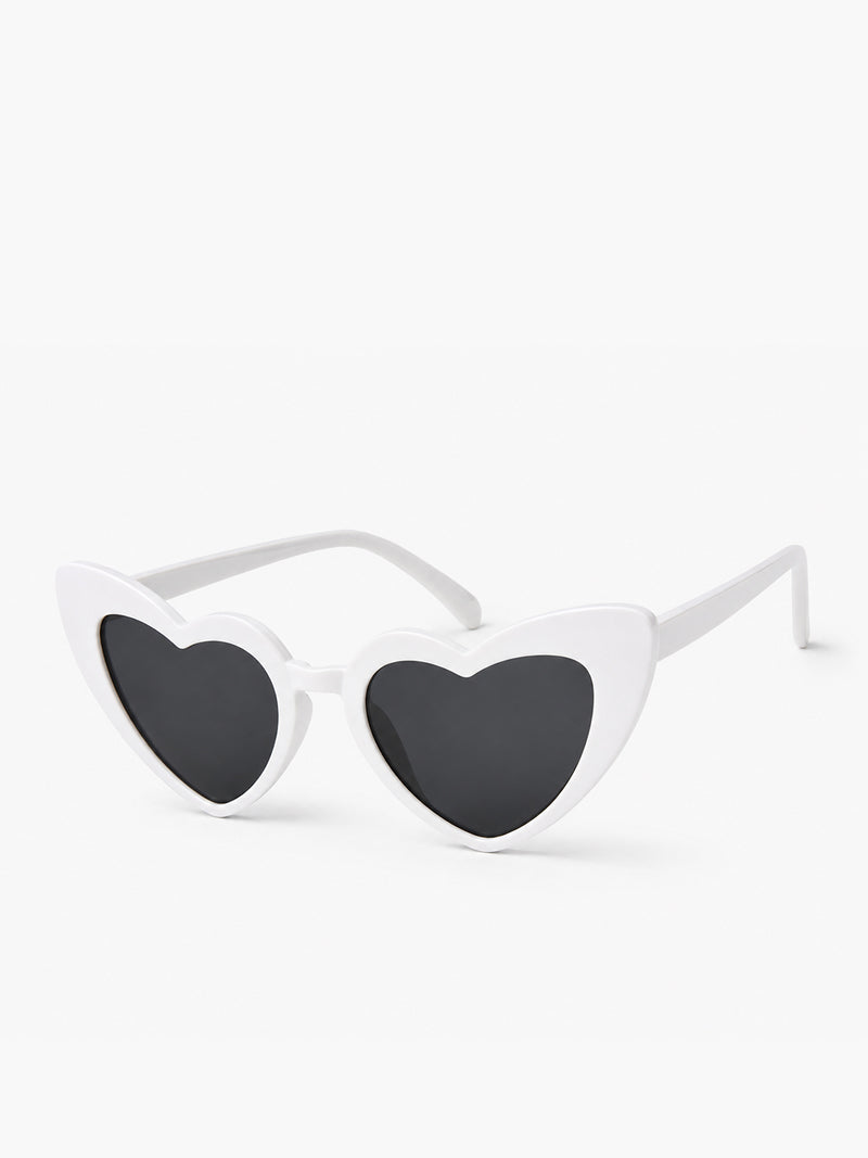 Heart Sunglasses - White
