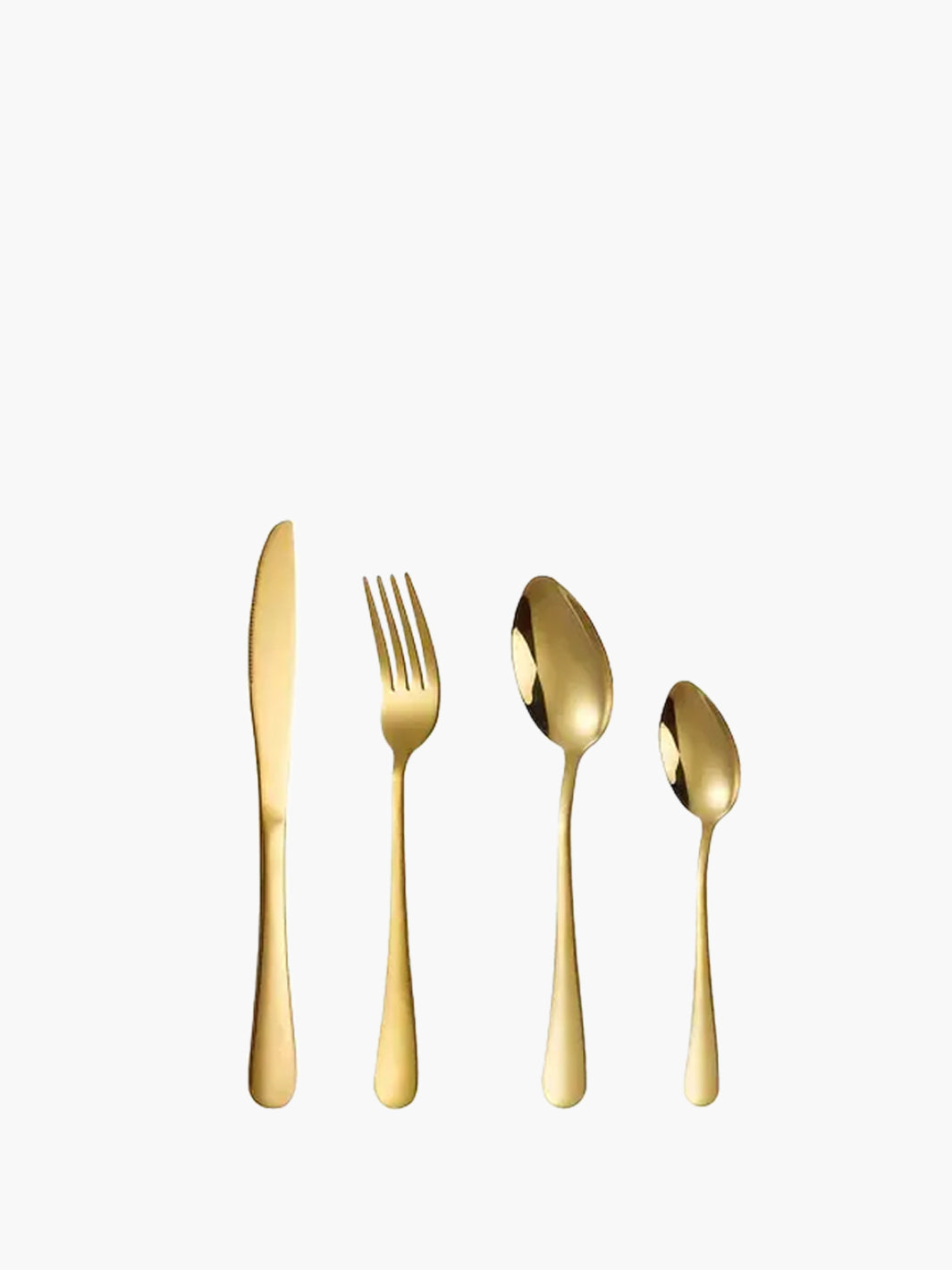 Golden Stainless Steel Cutlery Set with Metal Stand Set of 24