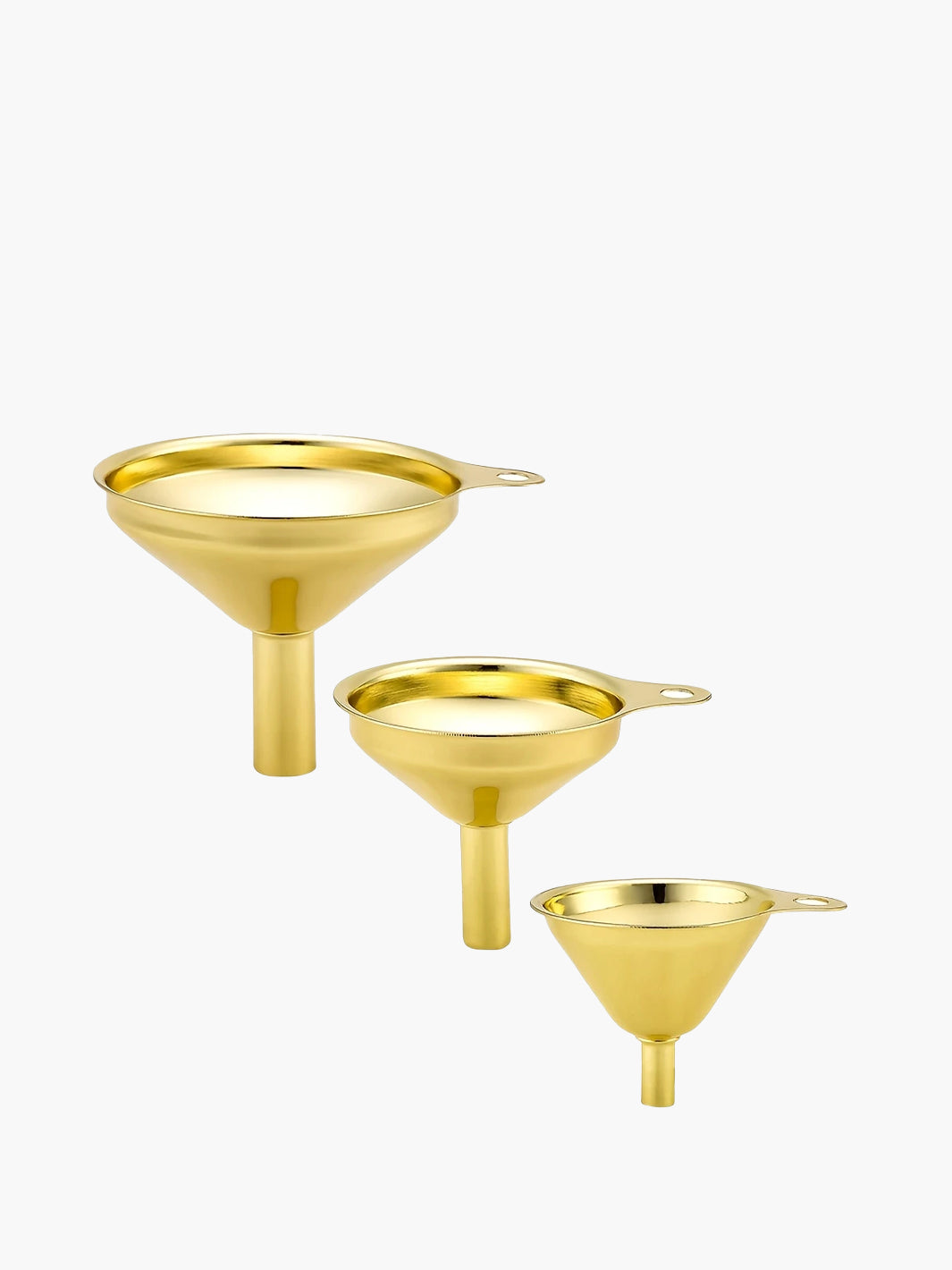 Gold-plated Stainless Steel Funnel Set