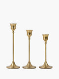 Antique Brass Candle Holder - Set of 3