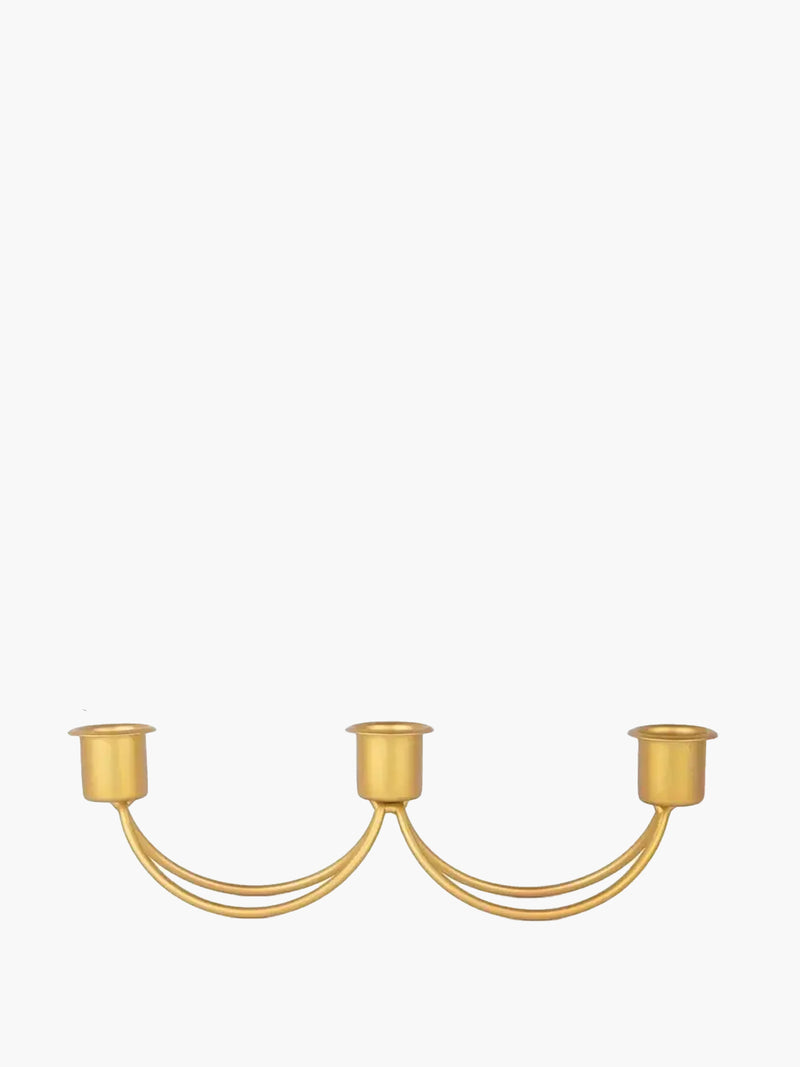 Metal Triple Candle Holder Set