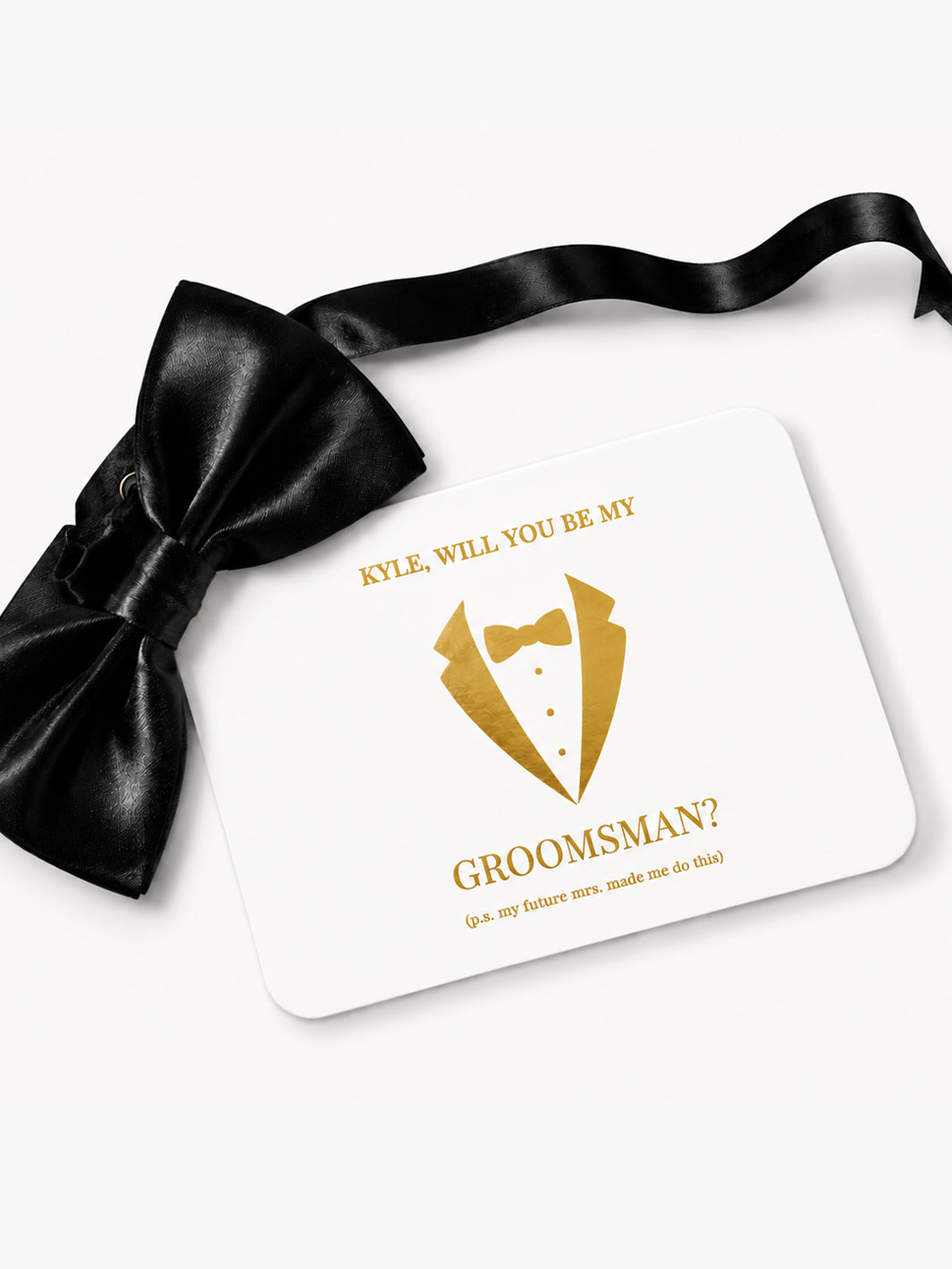 Suit Groomsman Proposal Card