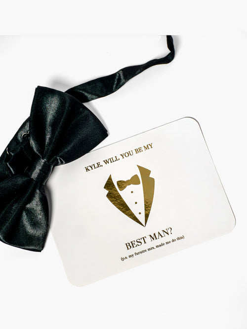 "Will You Be My" - Suit Proposal Card