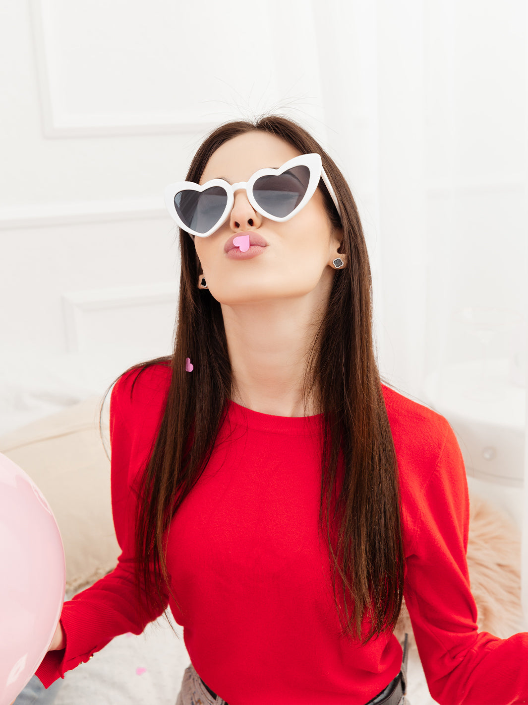 White Heart Sunglasses